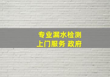 专业漏水检测上门服务 政府